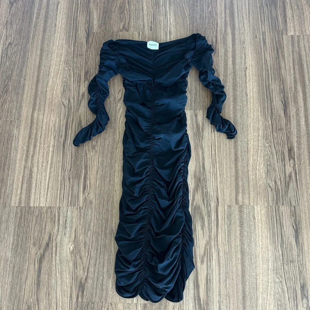 KHAITE Black Long Sleeve Dress - Picture 5 of 5